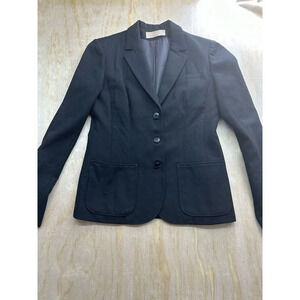 Women's Pendleton 100% Virgin Wool Blazer Jacket Black Vintage Size 8 USA Made